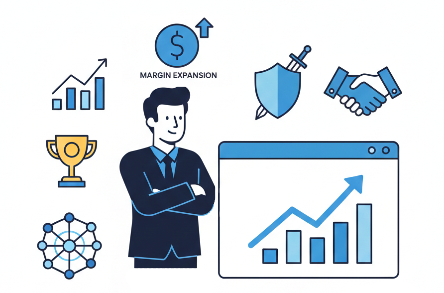 CEO reviewing business metrics
