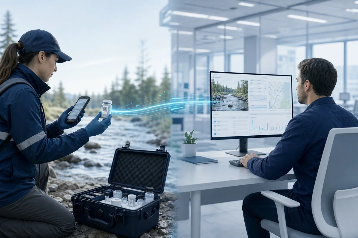 Environmental record moving directly from field collection to an operations review