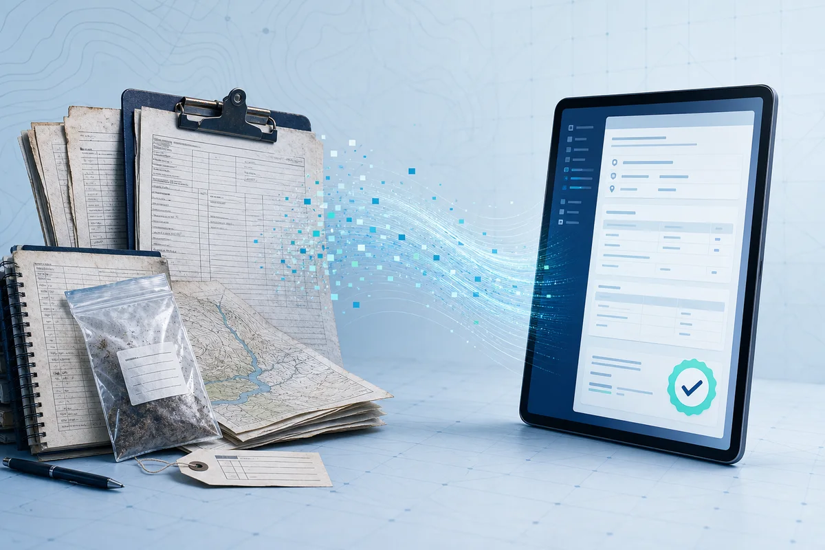 Paper records becoming a searchable digital workflow